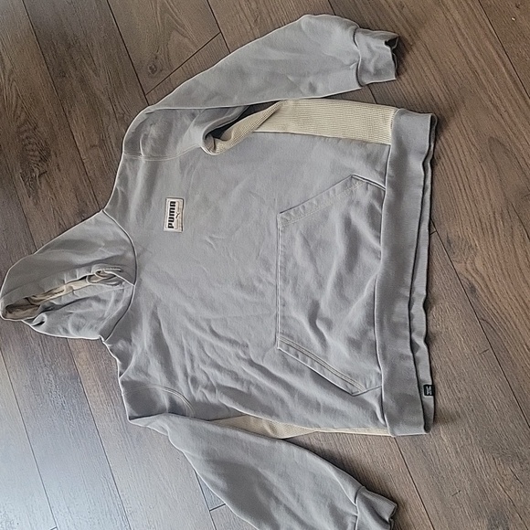 Puma Mens Size Large Patched Up Hoodie, Gray. - Picture 1 of 5